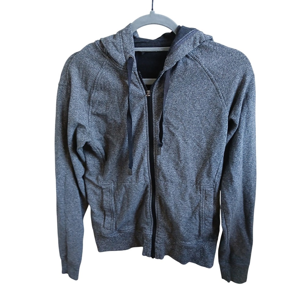 Lululemon Athletica Full Zip Hoodie Heathered Gray Athleisure Sportswear Size 4